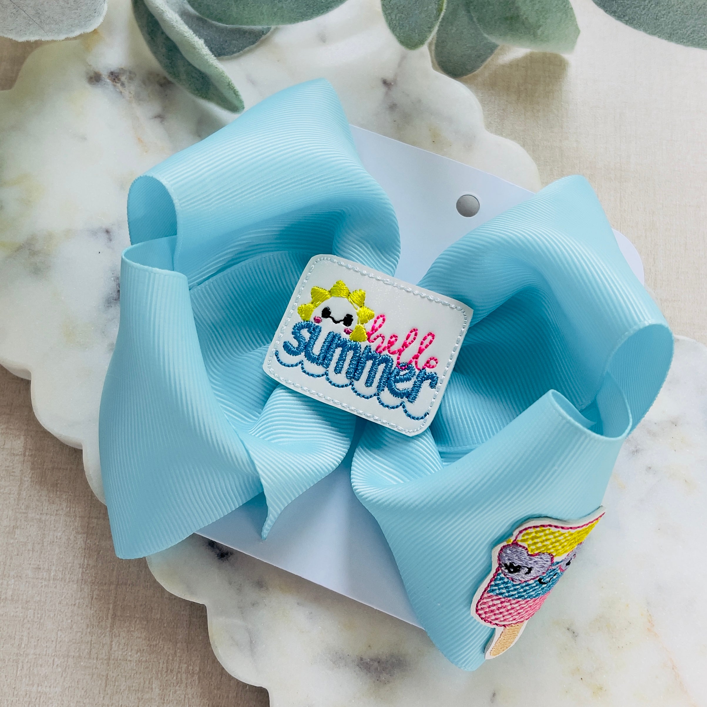 5”Hello Summer Boutique Bow ☀️🍦