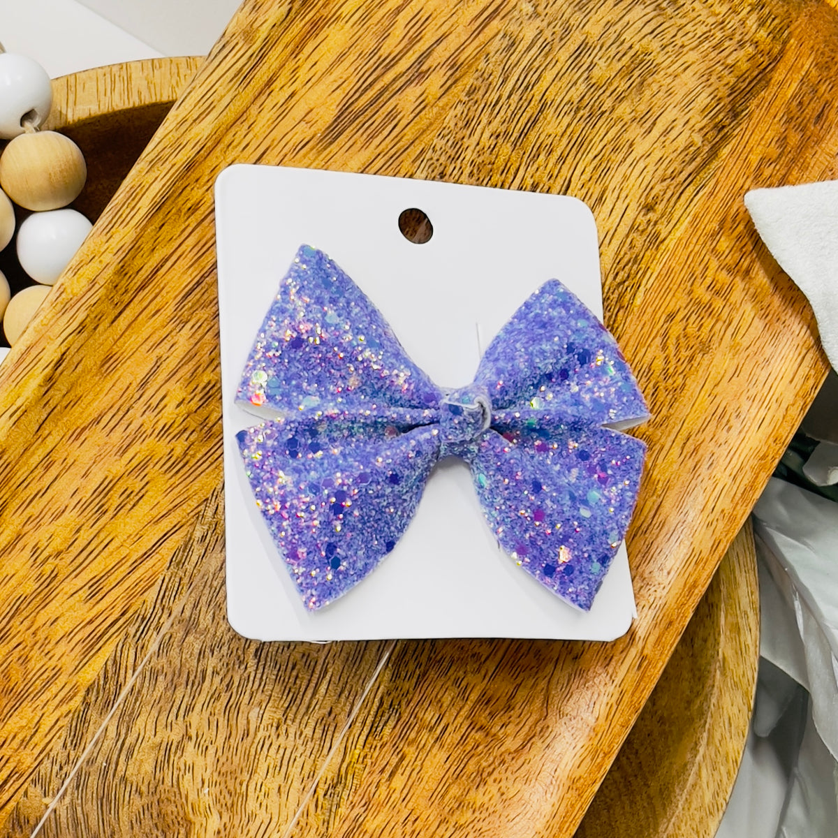 ✨ Flouncy 3.5” Glitter Bow ✨